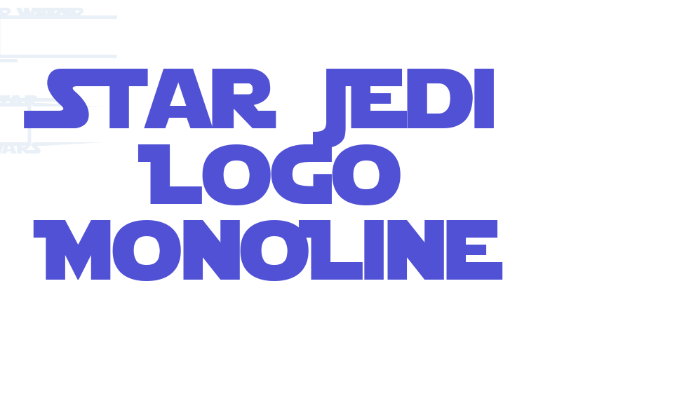 Star Jedi Logo MonoLine-font-download