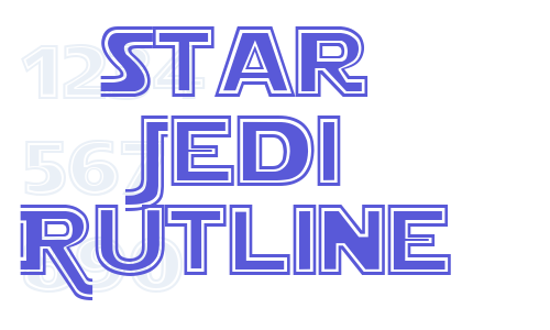 Star Jedi Outline Font Download