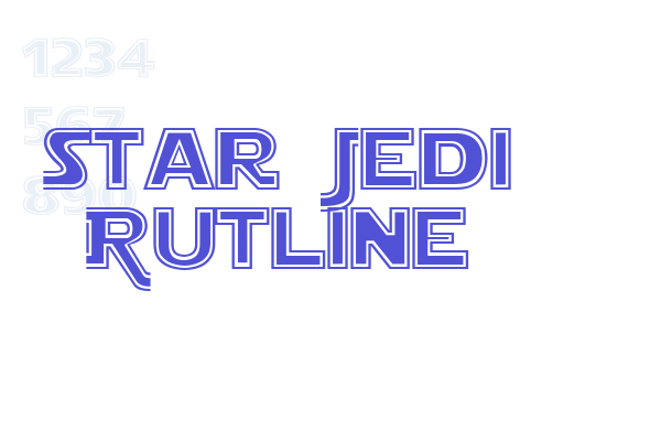 Star Jedi Outline Font Download