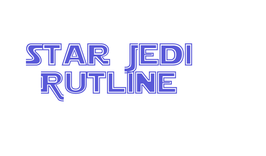 Star Jedi Outline Font Download