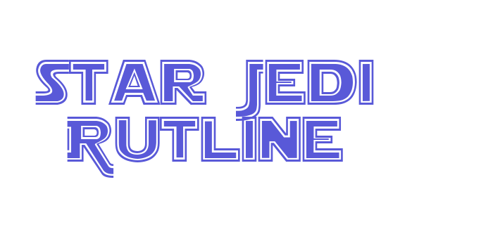 Star Jedi Outline Font Download