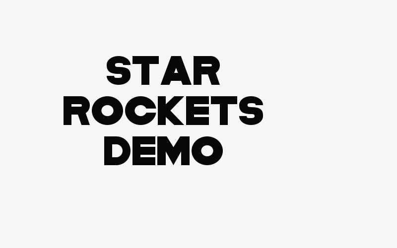 Star Rockets Demo Font