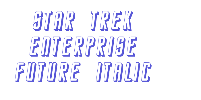 Star Trek Enterprise Future Italic Font