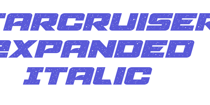 Starcruiser Expanded Italic Font