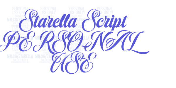 Starella Script PERSONAL USE font free