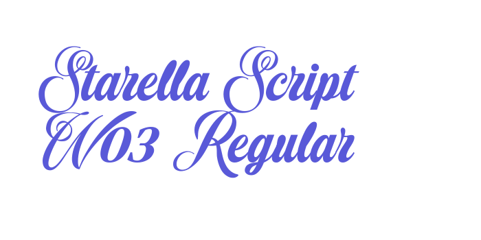 Starella Script W03 Regular Font