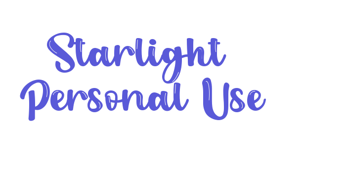 Starlight – Personal Use Font