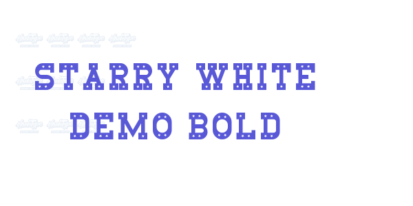 Starry White Demo Bold font free