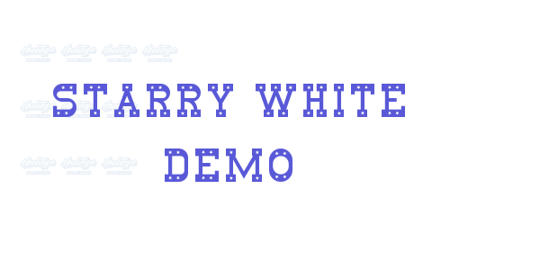 Starry White Demo font free