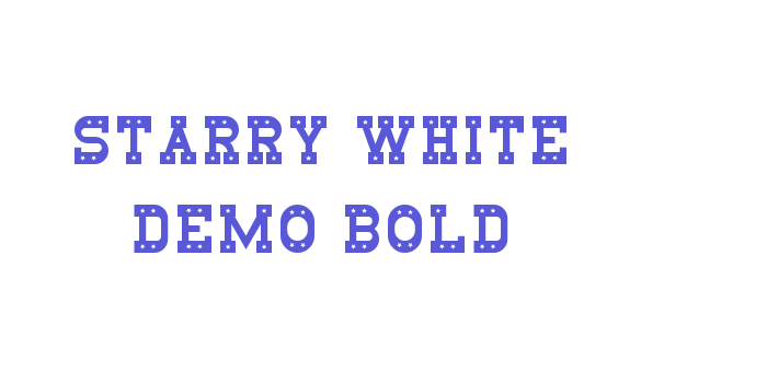 Starry White Demo Bold Font Download