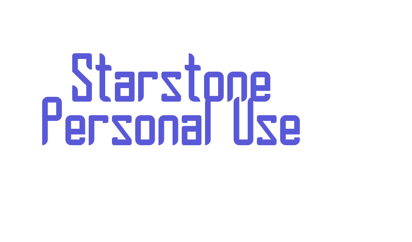 Starstone Personal Use Font