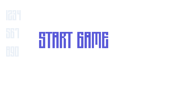 Start Game font free