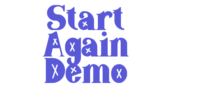 Start Again Demo Font