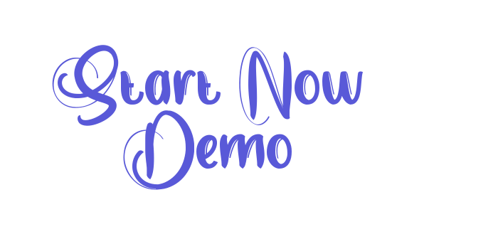 Start Now Demo Font