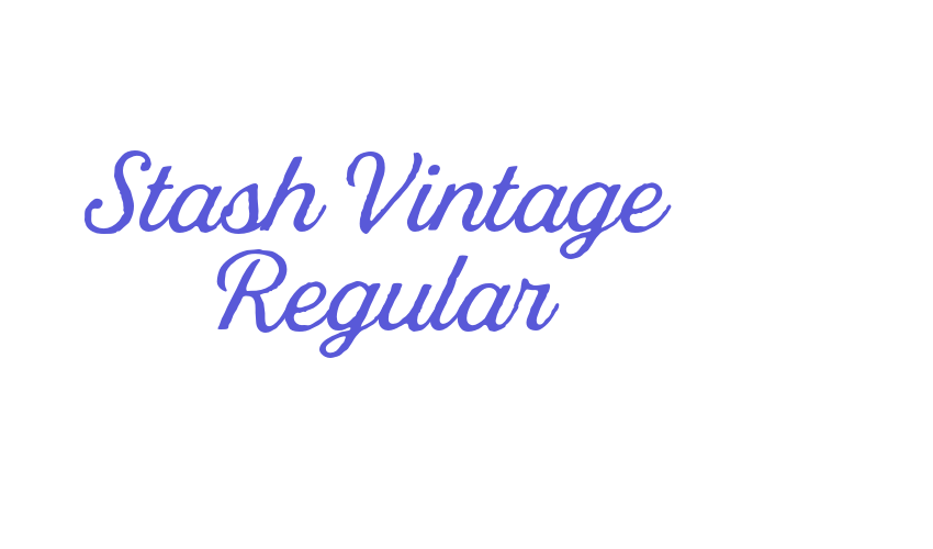 Stash Vintage Regular Font Download