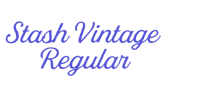 Stash Vintage Regular Font