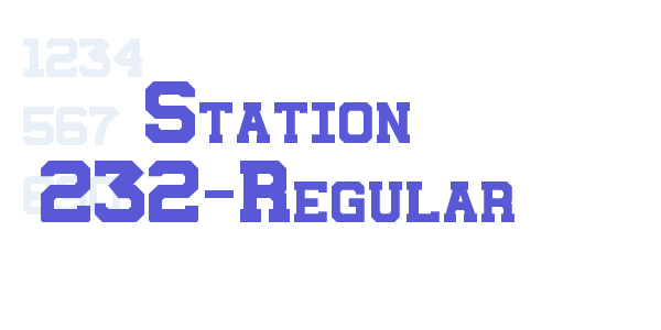 Station 232-Regular font free