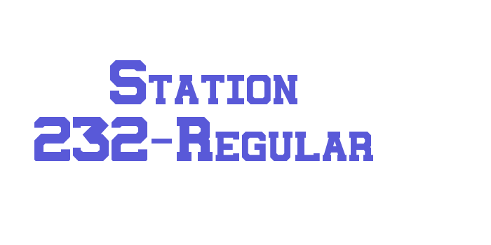 Station 232-Regular Font Download