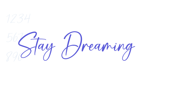 Stay Dreaming font