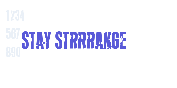 Stay Strrrange font free