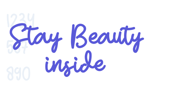 Stay Beauty inside Font