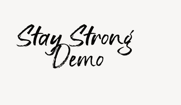 Stay Strong Demo Font