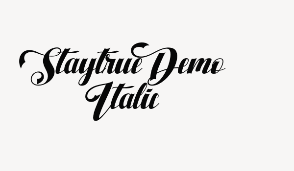 Staytrue Demo Italic Font