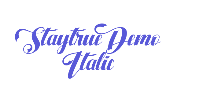 Staytrue Demo Italic Font Download