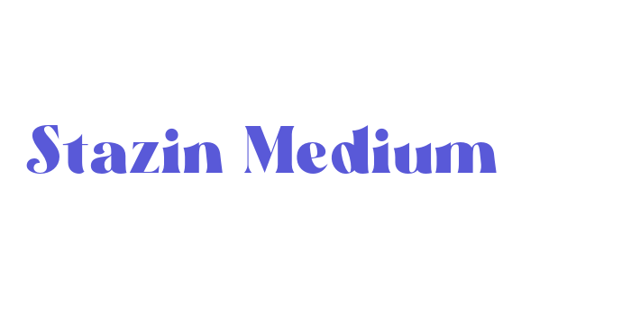 Stazin Medium Font