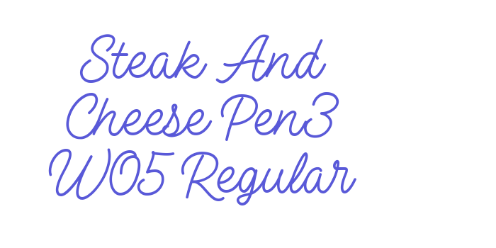 Steak And Cheese Pen3 W05 Regular Font Download