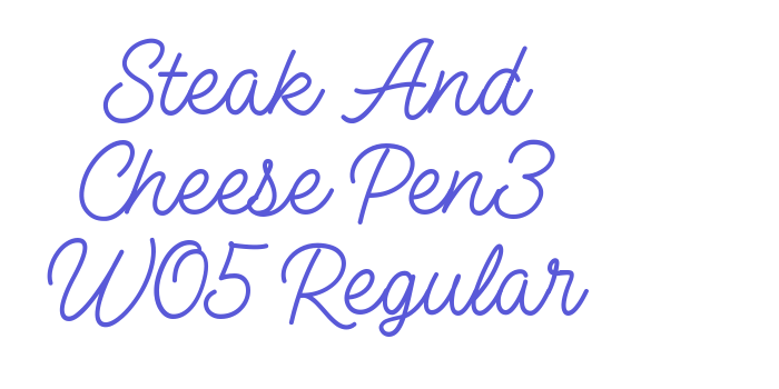 Steak And Cheese Pen3 W05 Regular Font