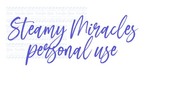 Steamy Miracles personal use font free