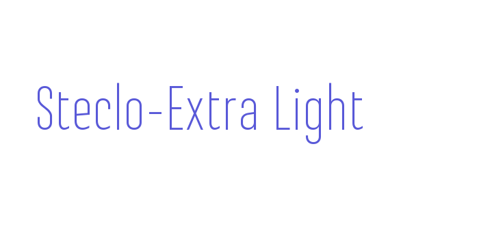 Steclo-Extra Light Font Download