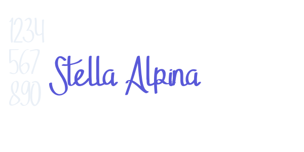 Stella Alpina font free