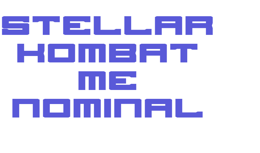 Stellar Kombat ME Nominal Font Download