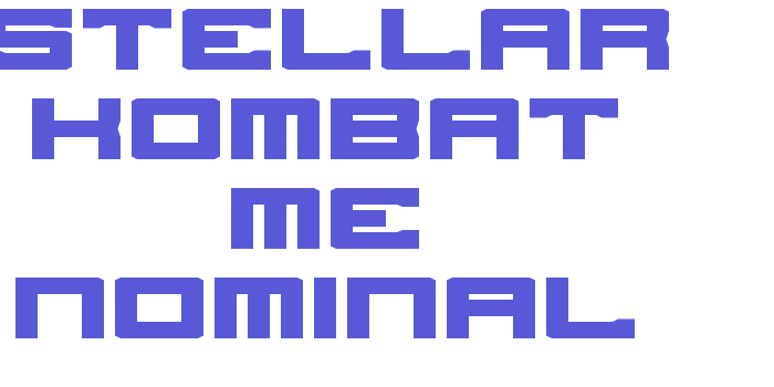 Stellar Kombat ME Nominal Font Download