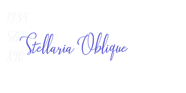 Stellaria Oblique font free