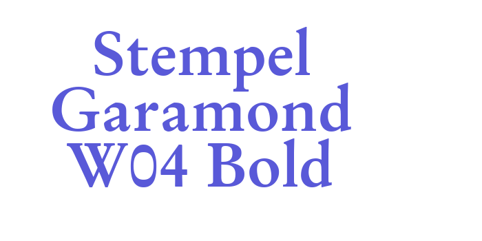 Stempel Garamond W04 Bold Font Download