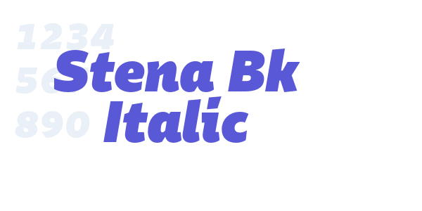 Stena Bk Italic font