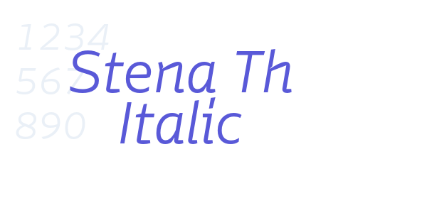 Stena Th Italic font free