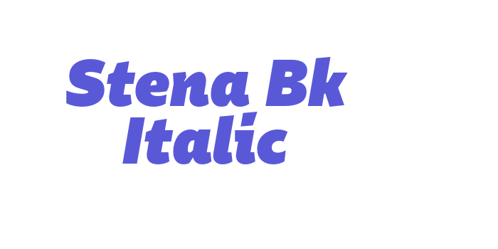 Stena Bk Italic Font Download