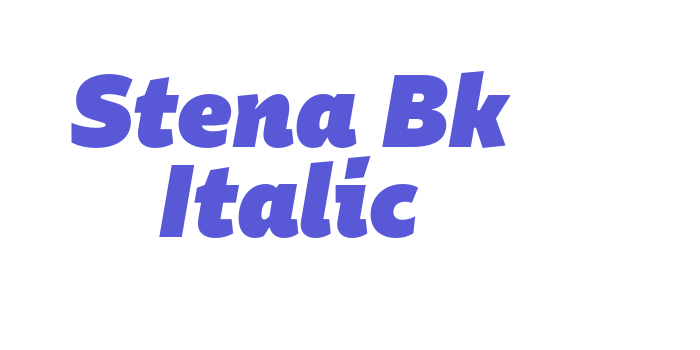 Stena Bk Italic Font