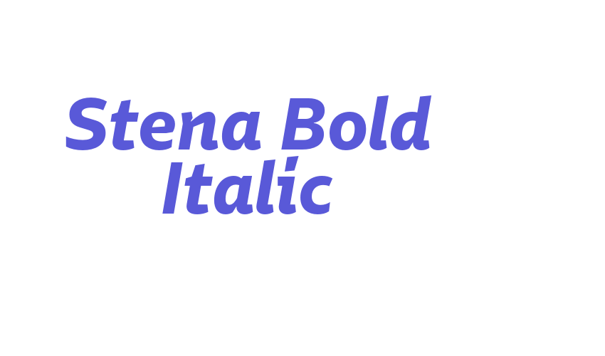 Stena Bold Italic Font Download