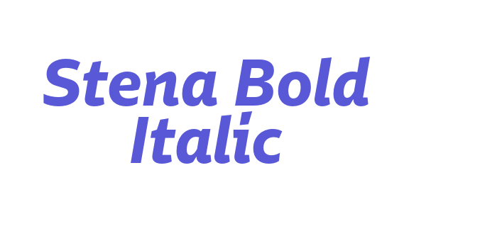 Stena Bold Italic Font Download