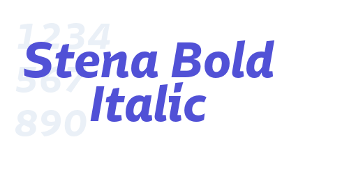 Stena Bold Italic-font-download