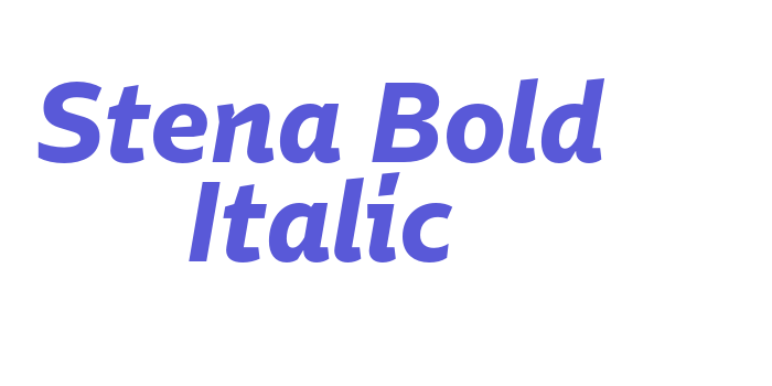 Stena Bold Italic Font