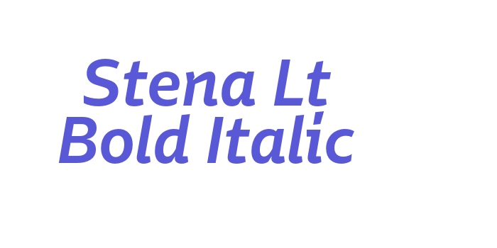 Stena Lt Bold Italic Font Download