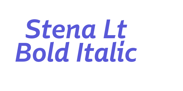 Stena Lt Bold Italic Font