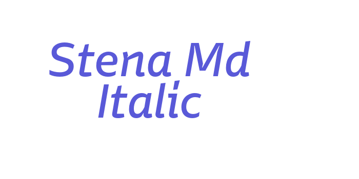 Stena Md Italic Font Download