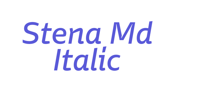 Stena Md Italic Font